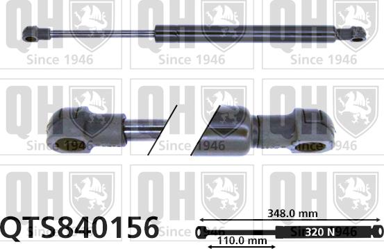 Quinton Hazell QTS840156 - Газовая пружина, упор autosila-amz.com