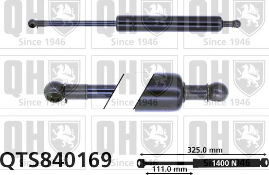 Quinton Hazell QTS840169 - Газовая пружина, упор autosila-amz.com