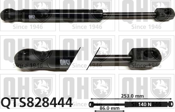 Quinton Hazell QTS828444 - Газовая пружина, раздвижной пол (багажный / грузовой отсек) autosila-amz.com