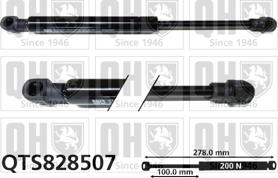 Quinton Hazell QTS828507 - Газовая пружина, раздвижной пол (багажный / грузовой отсек) autosila-amz.com