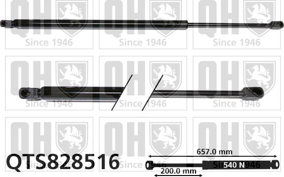 Quinton Hazell QTS828516 - Газовая пружина, упор autosila-amz.com