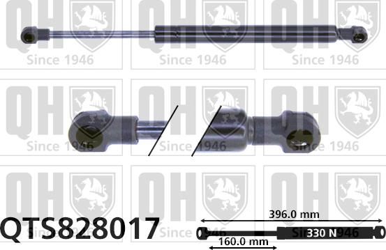 Quinton Hazell QTS828017 - Газовая пружина, капот autosila-amz.com