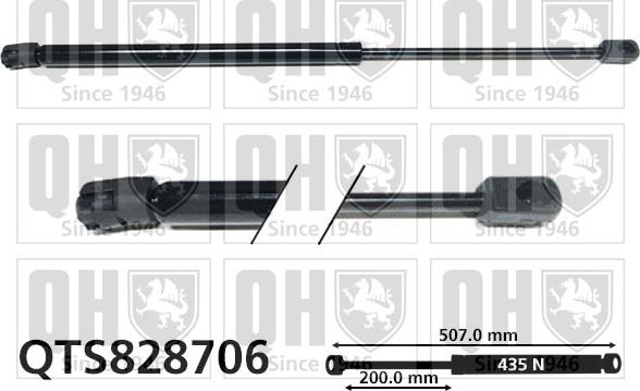 Quinton Hazell QTS828706 - Газовая пружина, упор autosila-amz.com