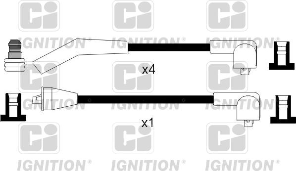 Quinton Hazell XC969 - Комплект проводов зажигания autosila-amz.com