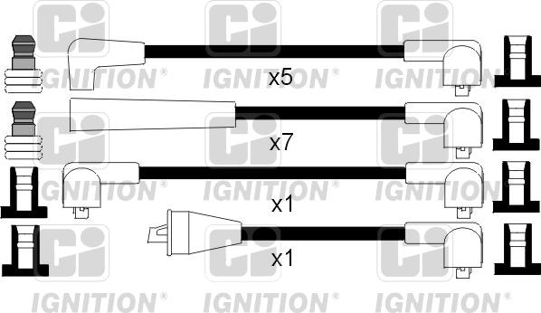 Quinton Hazell XC966 - Комплект проводов зажигания autosila-amz.com