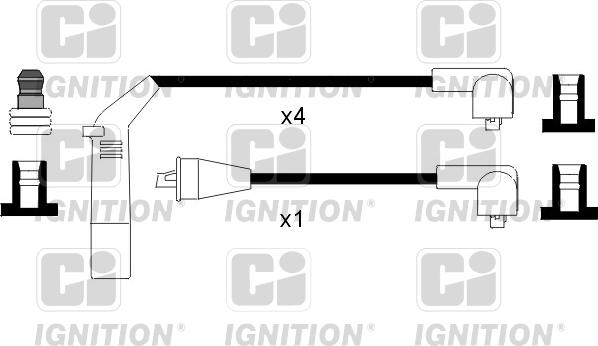 Quinton Hazell XC985 - Комплект проводов зажигания autosila-amz.com