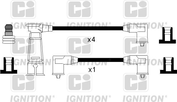 Quinton Hazell XC970 - Комплект проводов зажигания autosila-amz.com