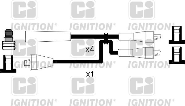 Quinton Hazell XC1013 - Комплект проводов зажигания autosila-amz.com