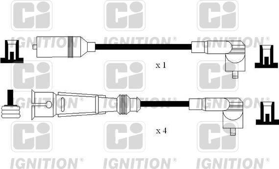 Quinton Hazell XC1197 - Комплект проводов зажигания autosila-amz.com