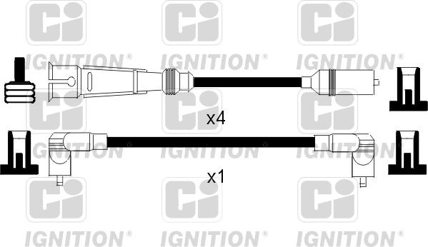Quinton Hazell XC828 - Комплект проводов зажигания autosila-amz.com