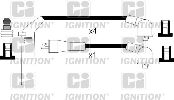 Quinton Hazell XC342 - Комплект проводов зажигания autosila-amz.com