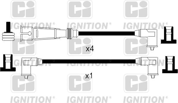 Quinton Hazell XC225 - Комплект проводов зажигания autosila-amz.com