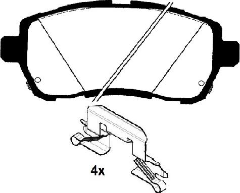 TOYOTA 04465-WC001 - Тормозные колодки, дисковые, комплект autosila-amz.com