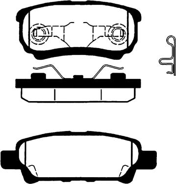 NK D6124 - Тормозные колодки, дисковые, комплект autosila-amz.com