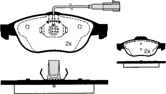 FIAT 0009948337 - Тормозные колодки, дисковые, комплект autosila-amz.com