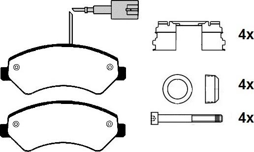 Raicam RA.0886.3K2 - Тормозные колодки, дисковые, комплект autosila-amz.com