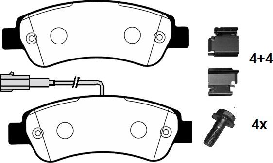 Raicam RA.0887.2K1 - Тормозные колодки, дисковые, комплект autosila-amz.com