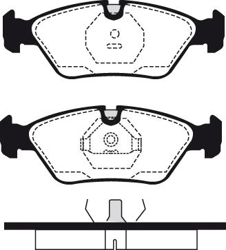 HELLA T0413 - Тормозные колодки, дисковые, комплект autosila-amz.com