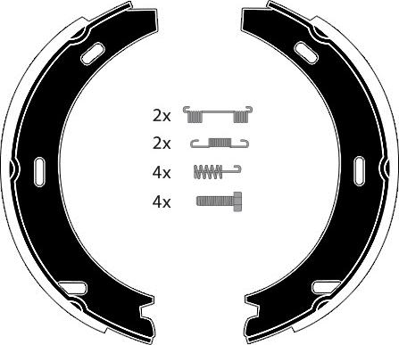 Raicam RA24732 - Комплект тормозов, ручник, парковка autosila-amz.com