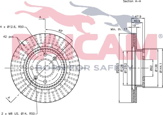 Raicam RD00522 - Тормозной диск autosila-amz.com