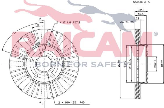 Raicam RD00804 - Тормозной диск autosila-amz.com