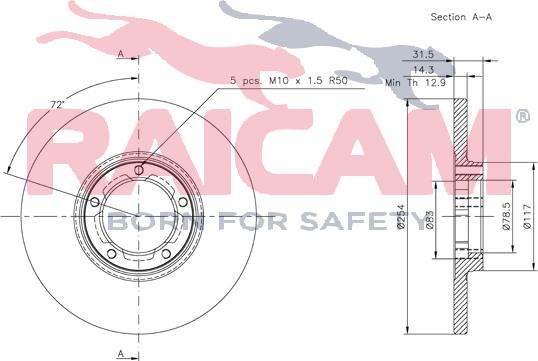 Raicam RD00236 - Тормозной диск autosila-amz.com