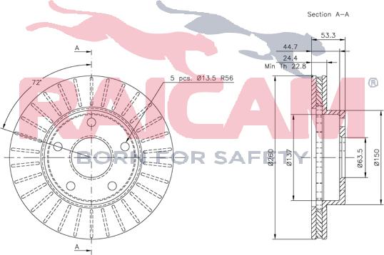 Raicam RD00237 - Тормозной диск autosila-amz.com