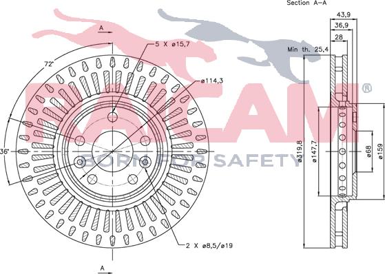 Raicam RD00703 - Тормозной диск autosila-amz.com