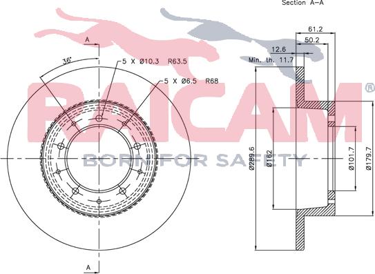 Raicam RD00707 - Тормозной диск autosila-amz.com