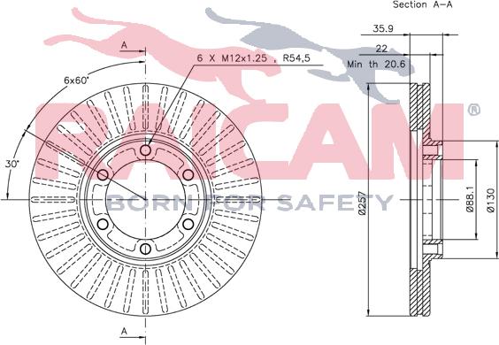 Raicam RD01054 - Тормозной диск autosila-amz.com