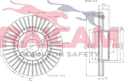 Raicam RD01144 - Тормозной диск autosila-amz.com