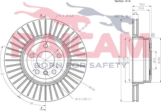 Raicam RD01145 - Тормозной диск autosila-amz.com