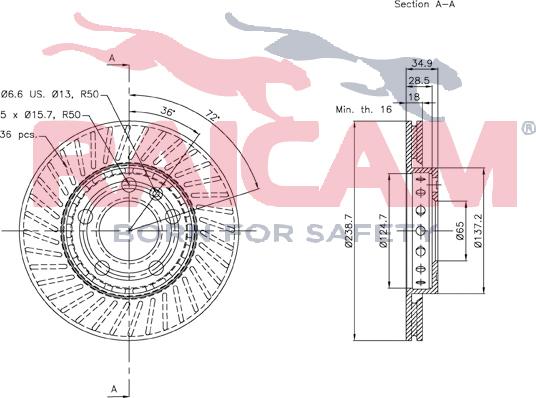 Raicam RD01107 - Тормозной диск autosila-amz.com