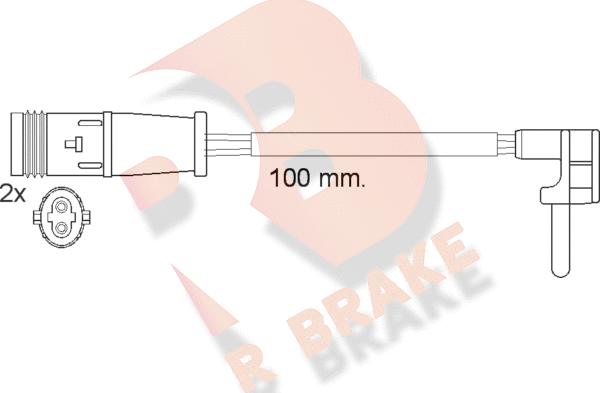 R Brake 610548RB - Сигнализатор, износ тормозных колодок autosila-amz.com