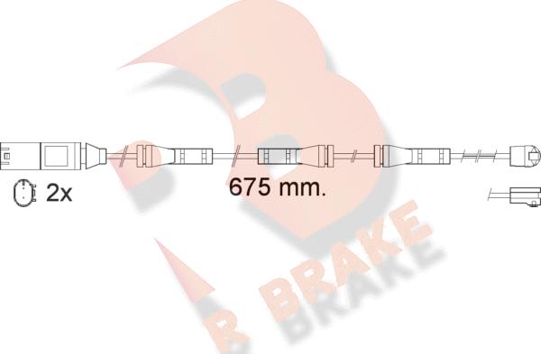 R Brake 610561RB - Сигнализатор, износ тормозных колодок autosila-amz.com