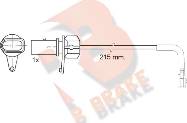 R Brake 610508RB - Сигнализатор, износ тормозных колодок autosila-amz.com