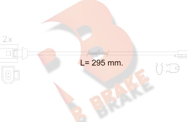 R Brake 610610RB - Сигнализатор, износ тормозных колодок autosila-amz.com