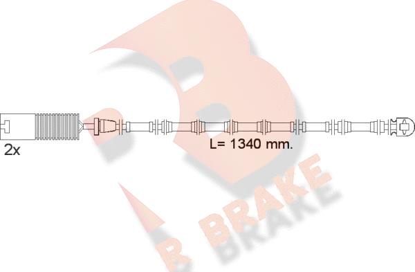 R Brake 610391RB - Сигнализатор, износ тормозных колодок autosila-amz.com