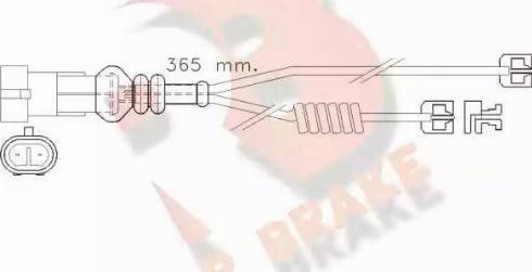 R Brake 610301RB - Сигнализатор, износ тормозных колодок autosila-amz.com