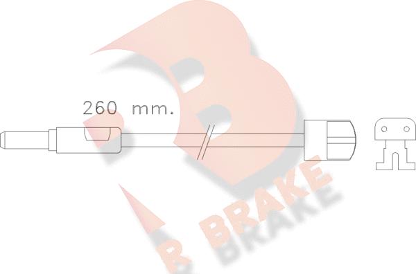 R Brake 610319RB - Сигнализатор, износ тормозных колодок autosila-amz.com