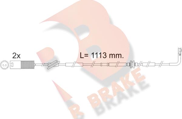 R Brake 610299RB - Сигнализатор, износ тормозных колодок autosila-amz.com