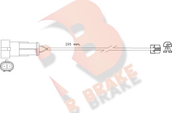 R Brake 610256RB - Сигнализатор, износ тормозных колодок autosila-amz.com