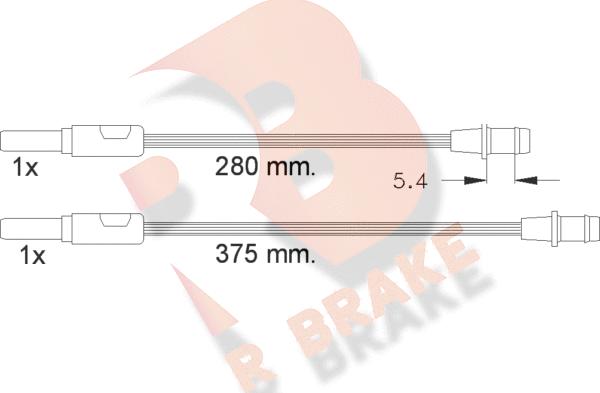R Brake 610261RB - Сигнализатор, износ тормозных колодок autosila-amz.com