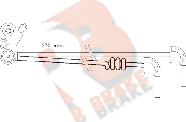 R Brake 610280RB - Сигнализатор, износ тормозных колодок autosila-amz.com