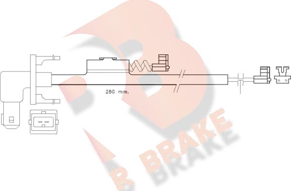 R Brake 610288RB - Сигнализатор, износ тормозных колодок autosila-amz.com