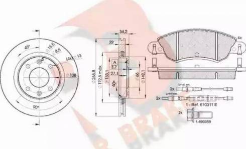 BENDIX DP61026 - Дисковый тормозной механизм, комплект autosila-amz.com