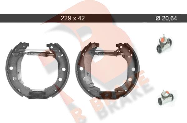 R Brake 79RBKT0045 - Комплект тормозных колодок, барабанные autosila-amz.com