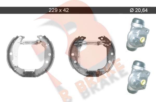 R Brake 79RBKT0046 - Комплект тормозных колодок, барабанные autosila-amz.com