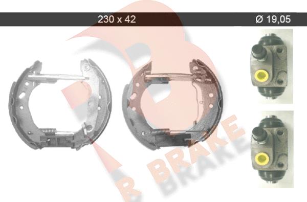 R Brake 79RBKT0041 - Комплект тормозных колодок, барабанные autosila-amz.com