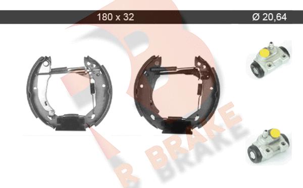 R Brake 79RBKT0055 - Комплект тормозных колодок, барабанные autosila-amz.com